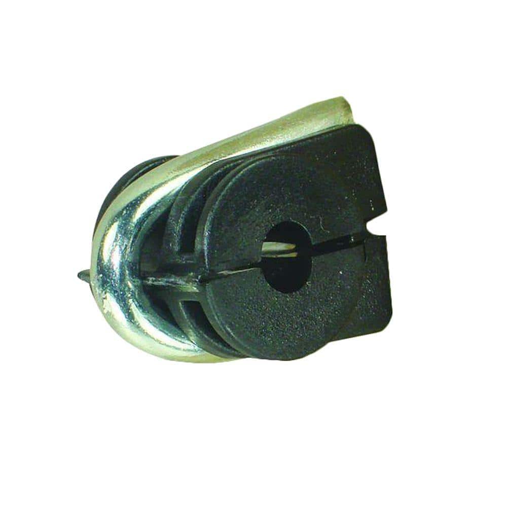 Field Guardian Black Staple-On Clamp Insulator Wire for Wood Post (50-Pack)