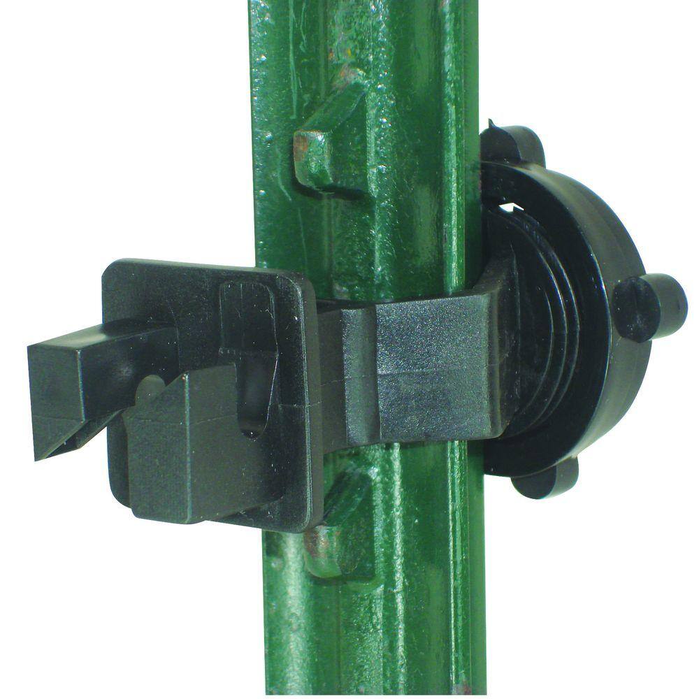 Field Guardian Black T-Post W-Style Polywire Insulator (25-Pack)