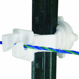 Field Guardian White T-Post W-Style Polywire Insulator (25-Pack)