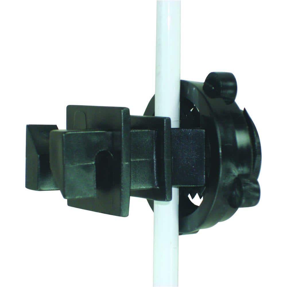 Field Guardian Black Polywire/Wire W-Style Screw-On for Round Post (25-Pack)