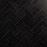 Tessuto Carbone Black Matte Porcelain Subway Tile 4x12