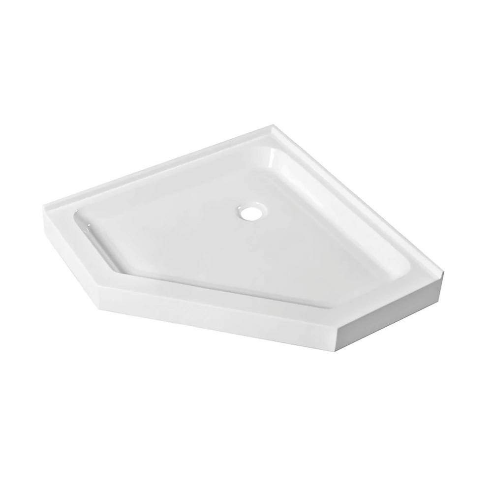 Fine Fixtures 40 in. W x 40 in. D x 74 in. H Neo Angle Pivot Frameless Corner Shower Enclosure in Polished Chrome Finish