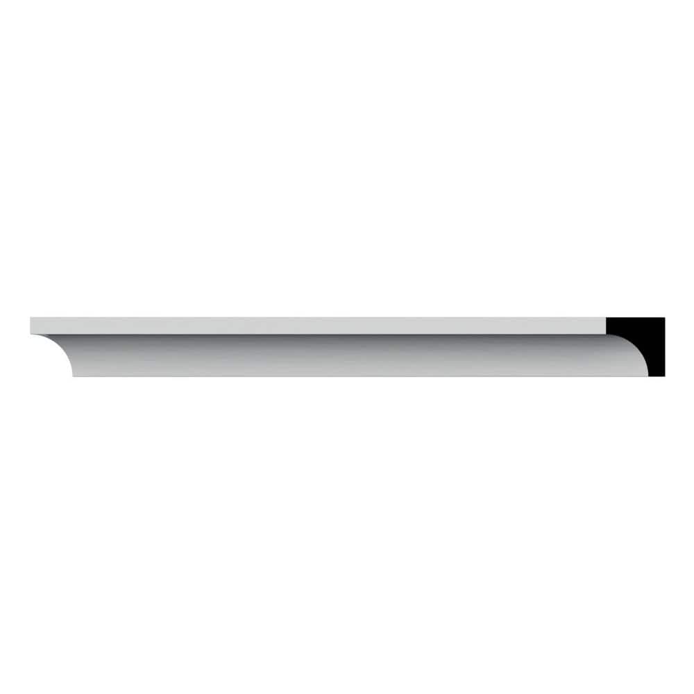 Ekena Millwork WM100 0.69 in. D x 0.69 in. W x 96 in. L Wood (Finger Joint Pine) Crown Molding