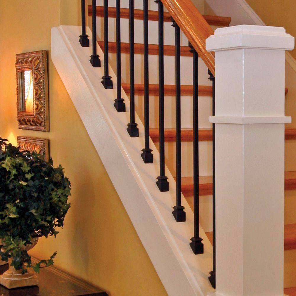 EVERMARK Stair Parts 5/8 in. Old World Copper Angled Metal Baluster Shoe for Stair Remodel