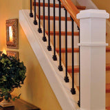 EVERMARK Stair Parts 5/8 in. Old World Copper Angled Metal Baluster Shoe for Stair Remodel