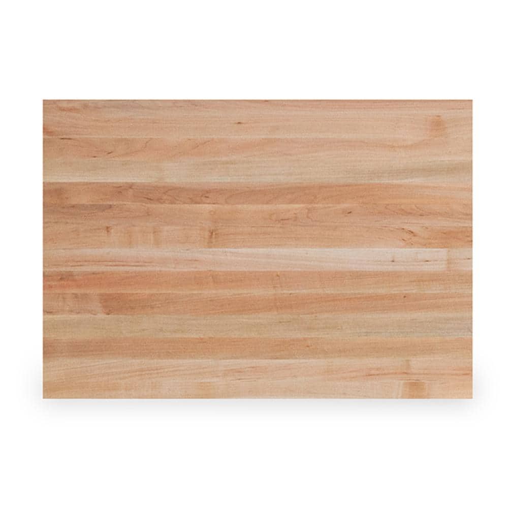 Swaner Hardwood 3 ft. L x 25 in. D x 1.5 in. T Finished Maple Solid Wood Butcher Block Countertop With Square Edge