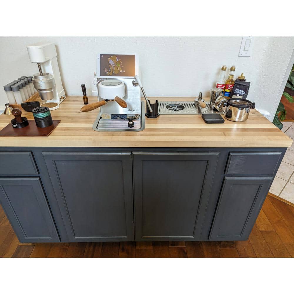 Swaner Hardwood 4 ft. L x 36 in. D x 1.5 in. T Finished Maple Solid Wood Butcher Block Countertop With Square Edge