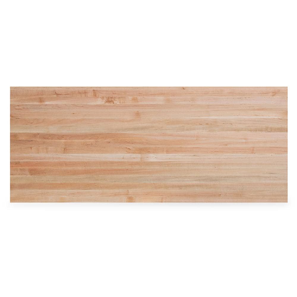 Swaner Hardwood 6 ft. L x 30 in. D x 1.75 in. T Finished Maple Solid Wood Butcher Block Island Countertop With Eased Edge