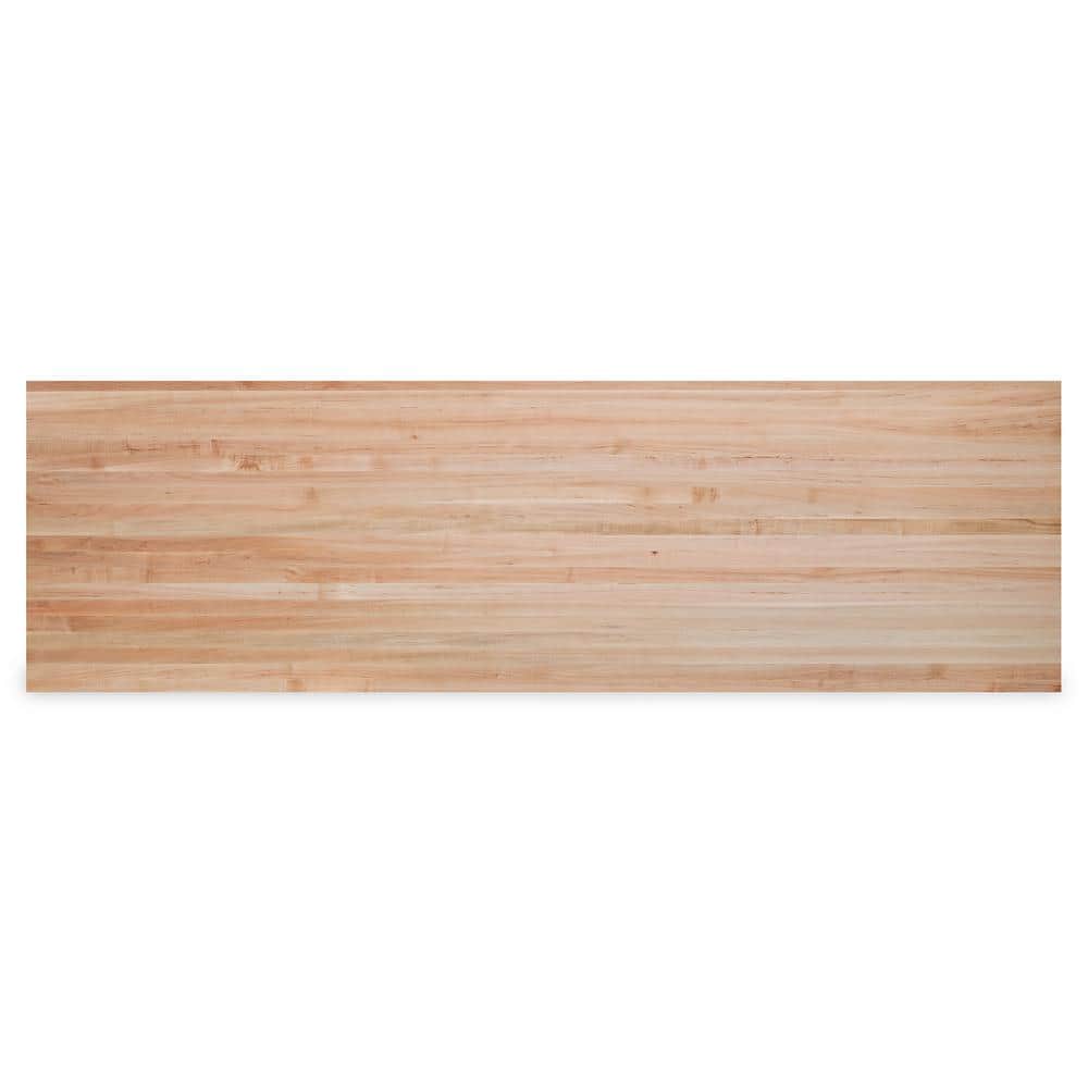 Swaner Hardwood 10 ft. L x 36 in. D x 1.75 in. T Finished Maple Solid Wood Butcher Block Island Countertop With Eased Edge