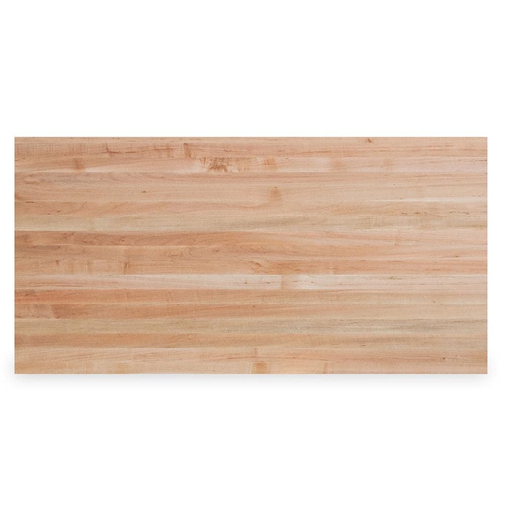 Swaner Hardwood 4 ft. L x 36 in. D x 1.75 in. T Finished Maple Butcher Block Island Countertop in Brown with Eased Edge