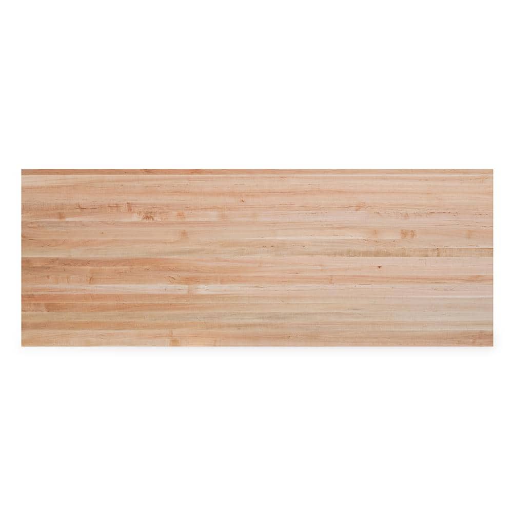 Swaner Hardwood 8 ft. L x 36 in. D x 1.75 in. T Finished Maple Solid Wood Butcher Block Island Countertop With Eased Edge
