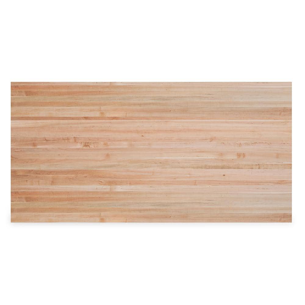 Swaner Hardwood 6 ft. L x 48 in. D x 1.75 in. T Finished Maple Solid Wood Butcher Block Island Countertop With Eased Edge