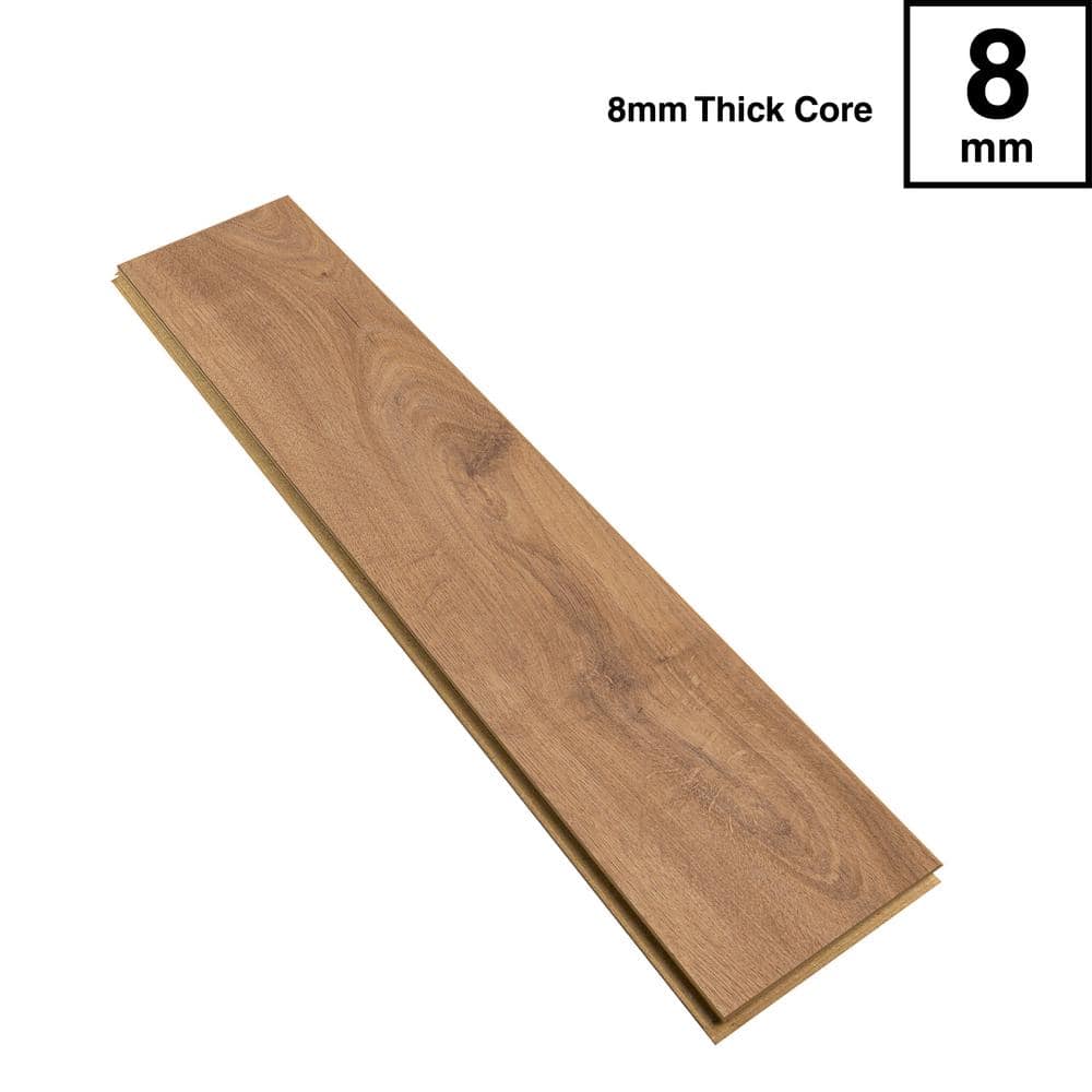 Krono Original Firebrand Oak Herringbone 8mm T x 4.96 in. W Water Resistant Laminate Wood Flooring (9.40 sq. ft./Case)