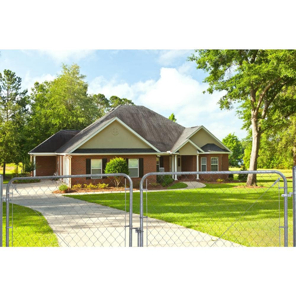 Fit-Right 24 in. to 72 in. W x 6 ft. H Galvanized Metal Chain Link Fence Gate Kit