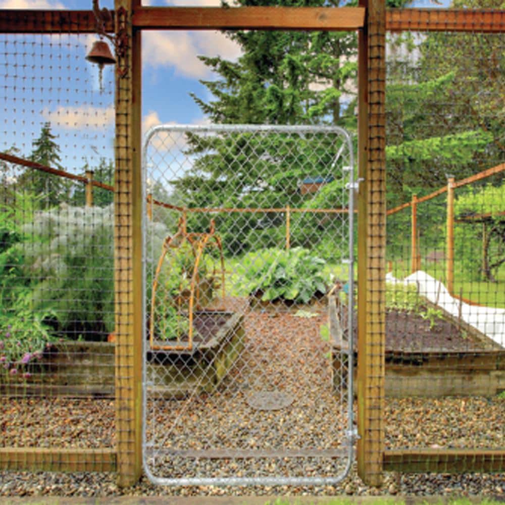Fit-Right 24 in. to 72 in. W x 6 ft. H Galvanized Metal Chain Link Fence Gate Kit