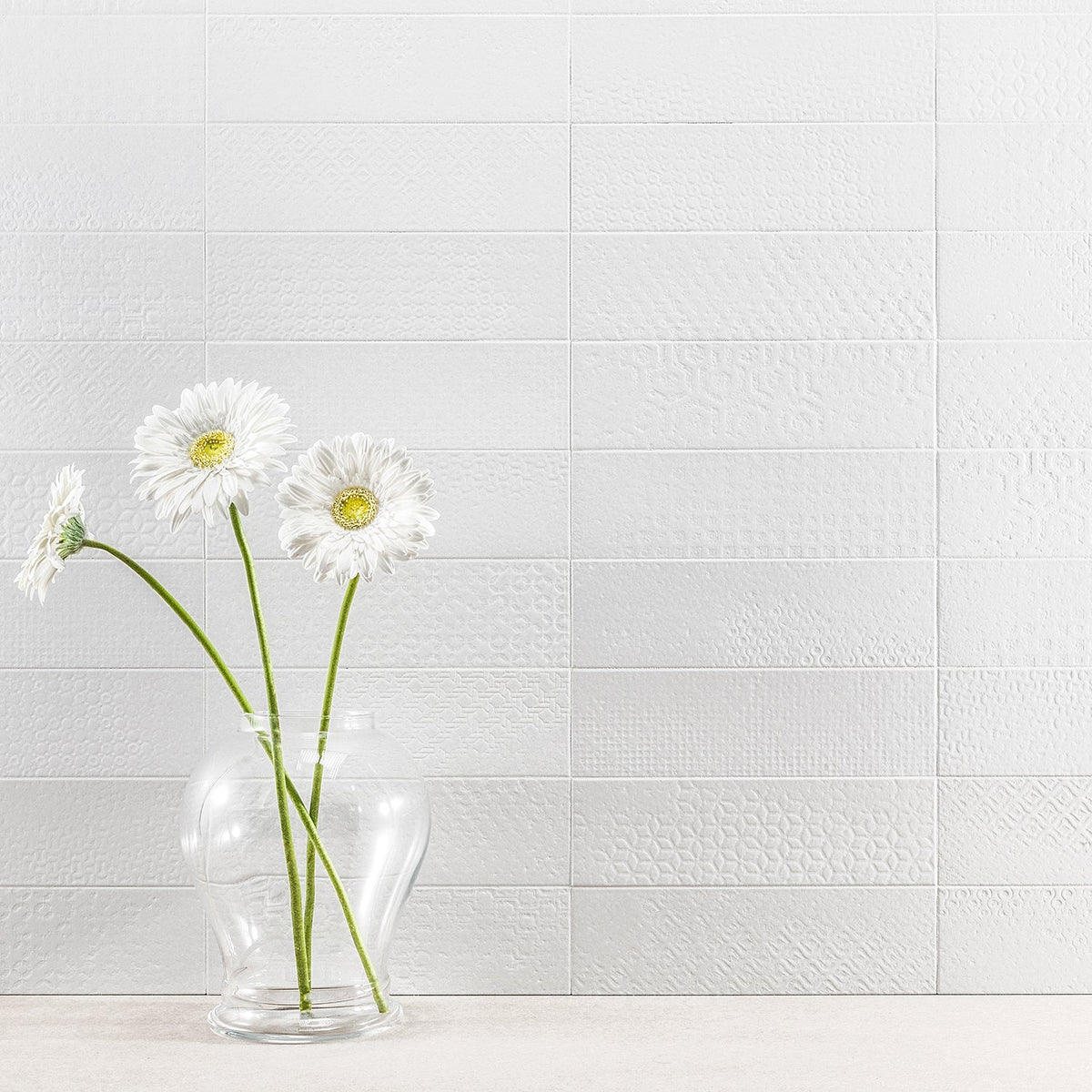 Tessuto White Matte Porcelain Subway Tile 4x12 - Lux Tile