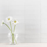 Tessuto White Matte Porcelain Subway Tile 4x12 - Made in Italy