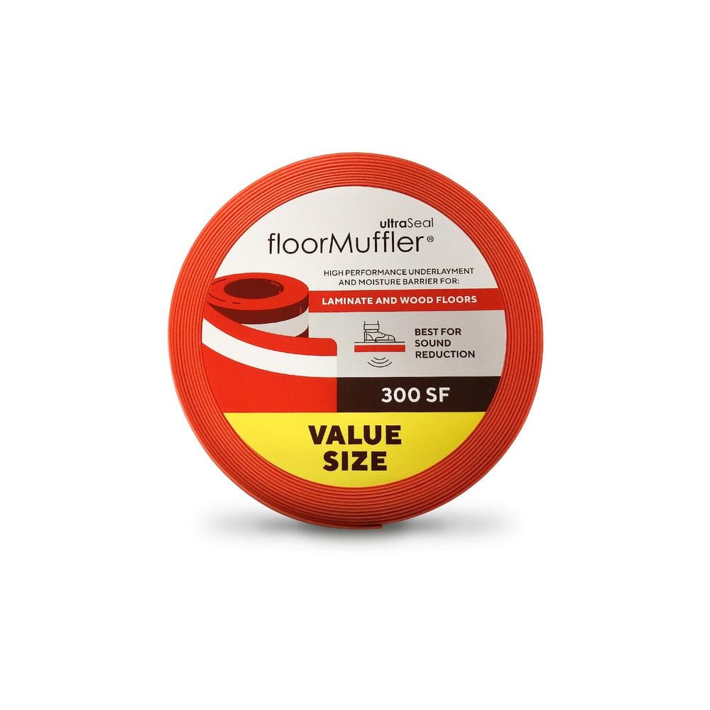 FloorMuffler 300 sq. ft. 4 ft. x 75 ft. x 0.08 in. Premium Underlayment for Laminate, Hardwood and Engineered Floors