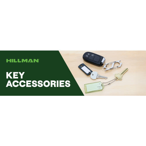 Hillman Tempered Steel Assorted Split Key Rings, Nickel-Plated (3/4 in, 1 in, 1-1/4 in, 1-1/2 in)