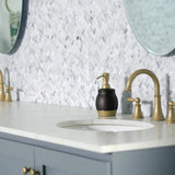 Daltile Stone Decor Fog 11 in. x 12 in. x 10 mm Marble Mosaic Floor and Wall Tile (0.83 sq. ft. per piece)