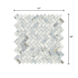 Daltile Stone Decor Fog 11 in. x 12 in. x 10 mm Marble Mosaic Floor and Wall Tile (0.83 sq. ft. per piece)