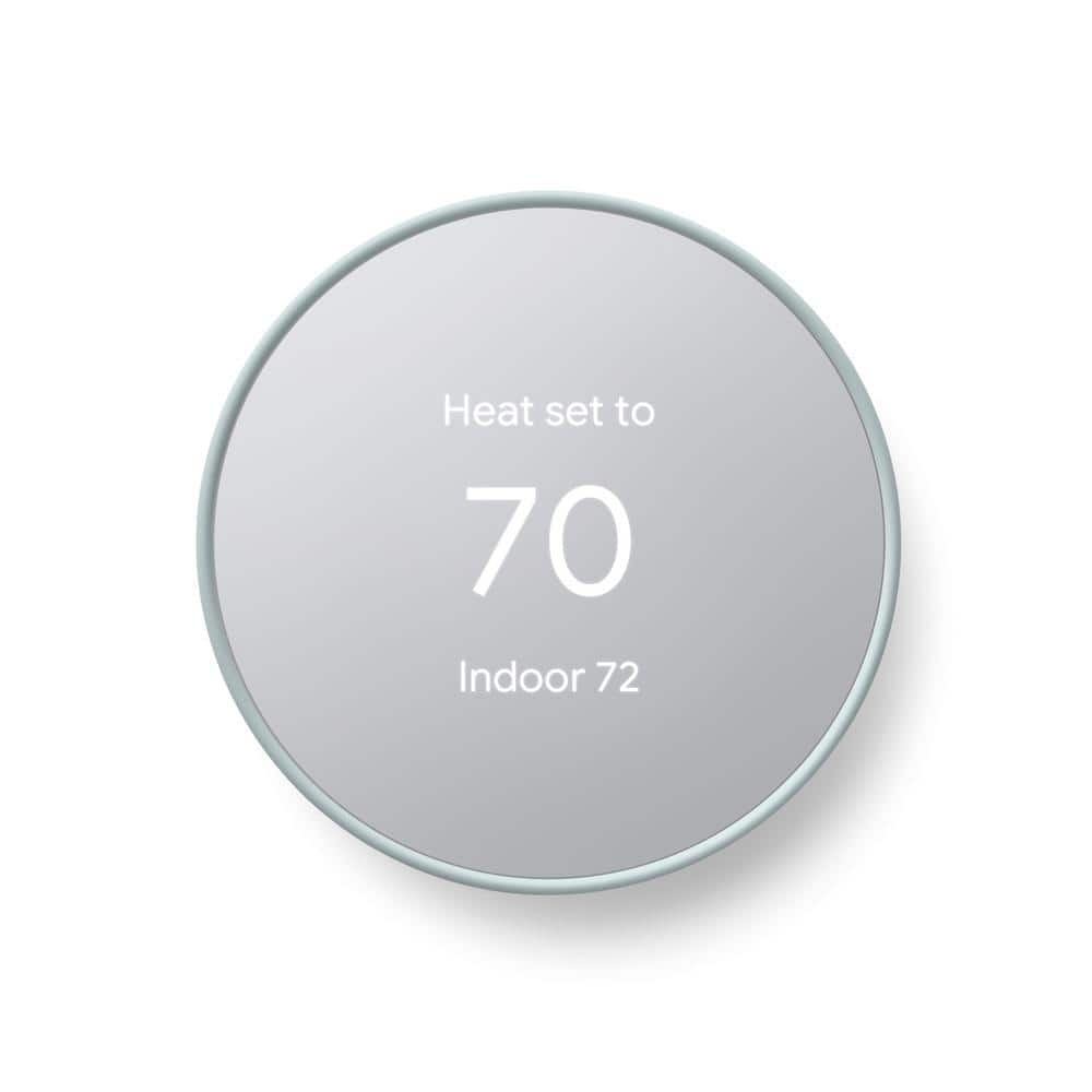 Google Nest Thermostat - Smart Programmable Wi-Fi Thermostat Fog + Nest Thermostat Trim Kit Deep Fog