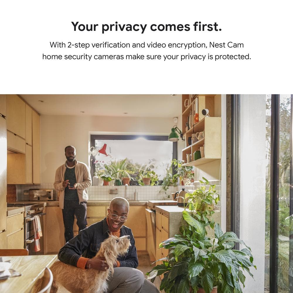 Google Nest Cam - Indoor Wired Smart Home Security Camera - Fog