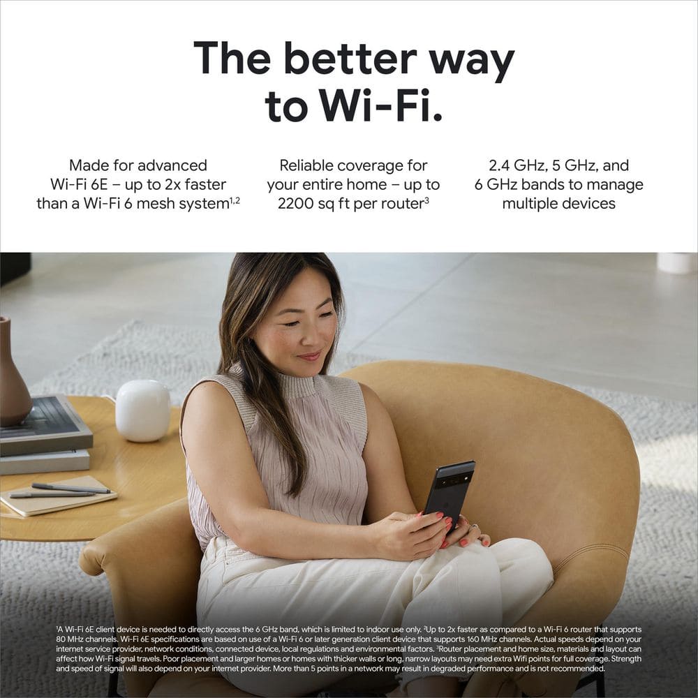 Google Nest Wifi Pro (Wi-Fi 6E) - Fog