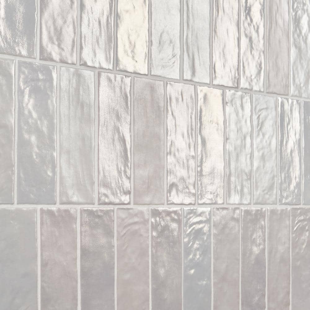Amagansett Fog 2 in. x 8 in. 9 mm Satin Ceramic Wall Tile (5.38 sq. ft. / box)