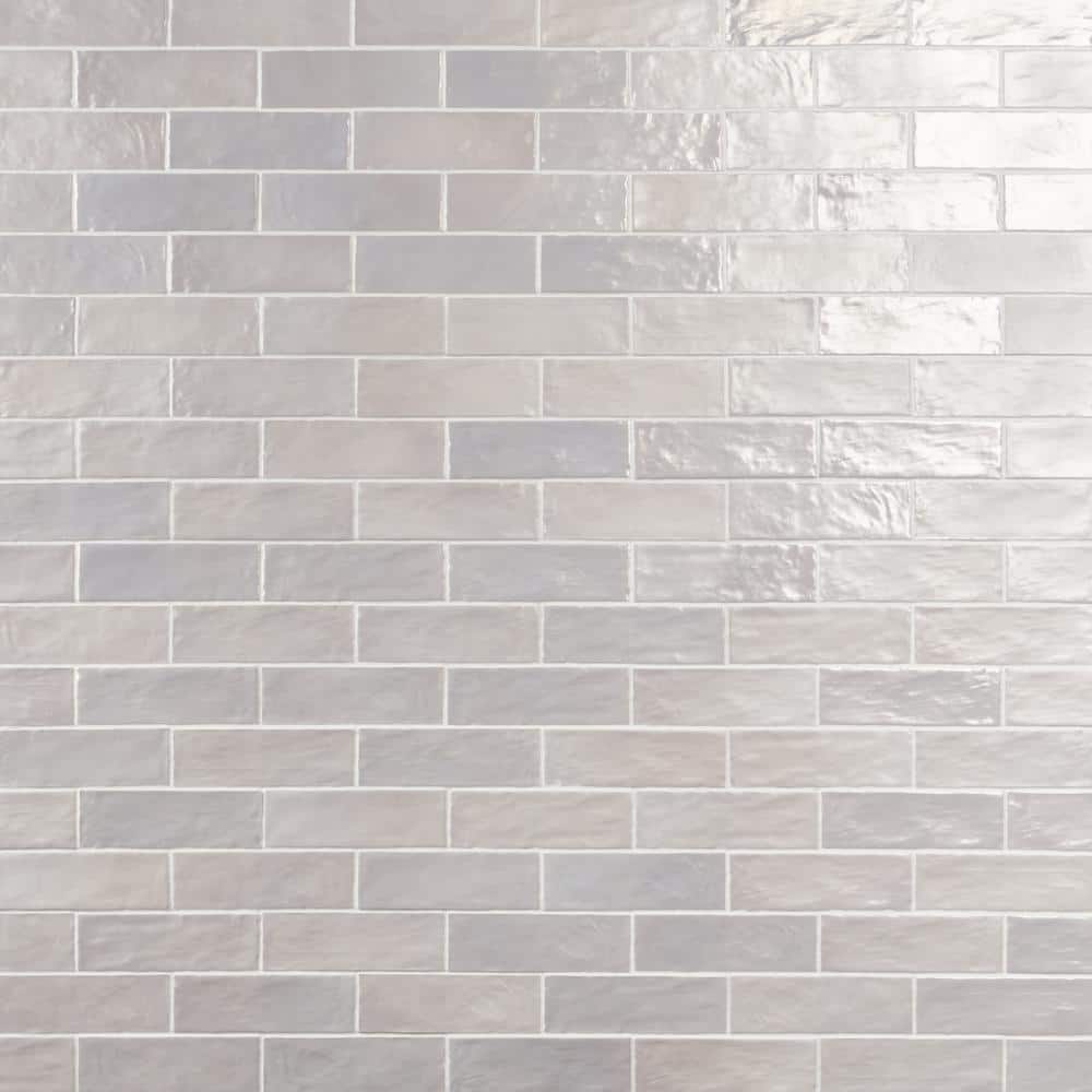Amagansett Fog 2 in. x 8 in. 9 mm Satin Ceramic Wall Tile (5.38 sq. ft. / box)