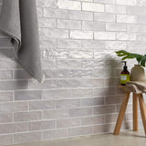 Amagansett Fog 2 in. x 8 in. 9 mm Satin Ceramic Wall Tile (5.38 sq. ft. / box)