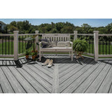 Trex Enhance Naturals 1 in. x 6 in. x 1 ft. Foggy Wharf Composite Deck Board Sample - Grey