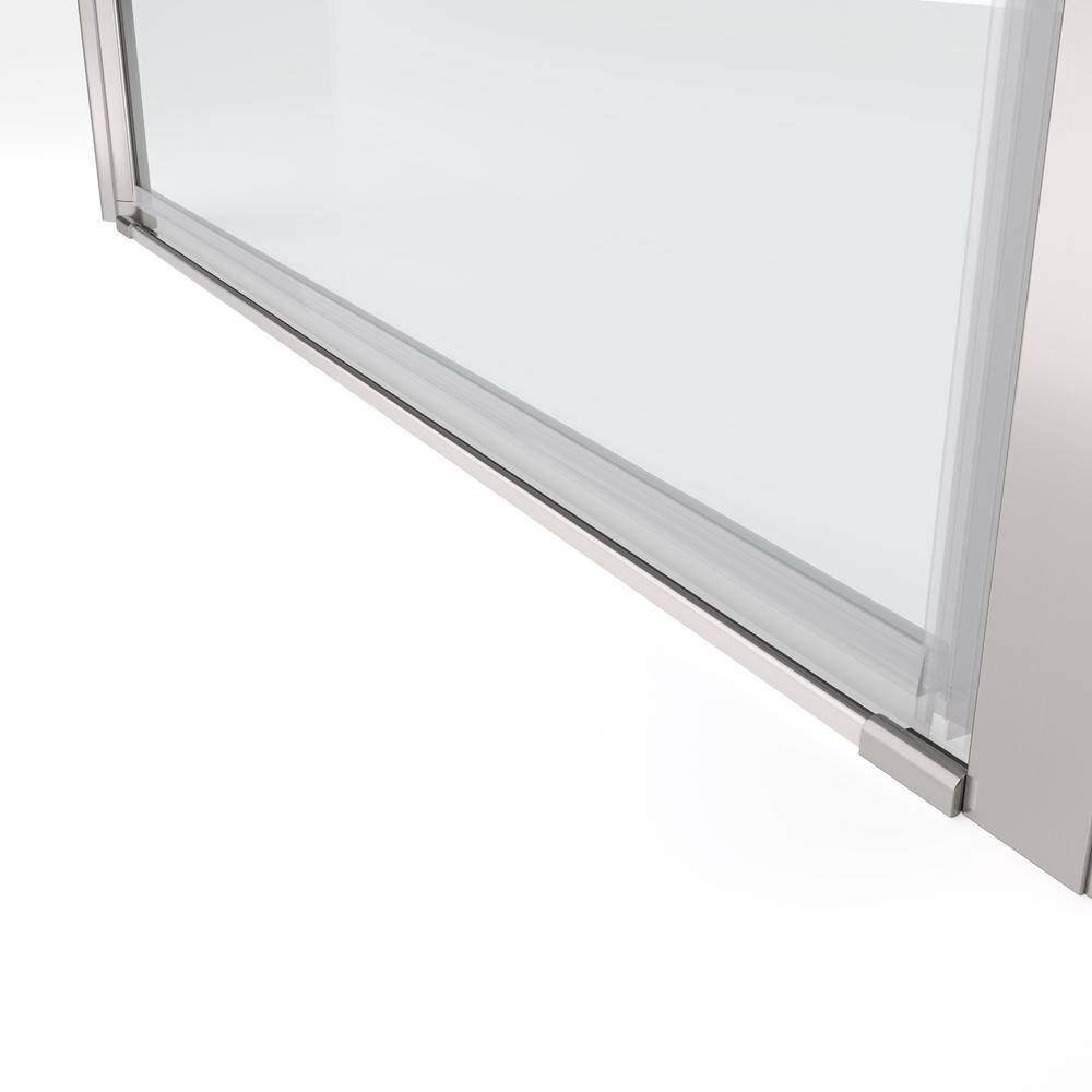FORCLOVER 30 in. W to 31-3/8 in. W x 72 in. H Bi-Fold Frameless Shower Door in Chrome with Clear Glass