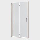 FORCLOVER 34 in. W to 35-3/8 in. W x 72 in. H Bi-Fold Frameless Shower Door in Chrome with Clear Glass