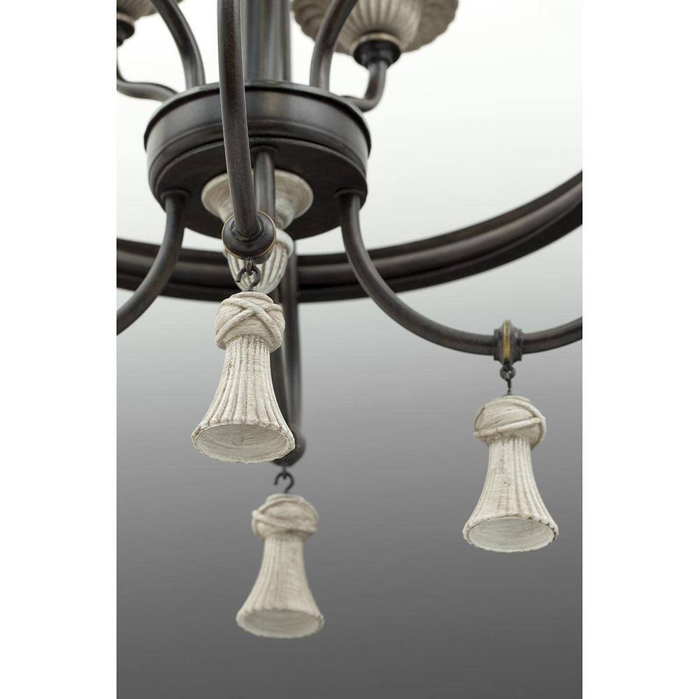 Progress Lighting Bergamo Collection 5-Light Forged Bronze Chandelier