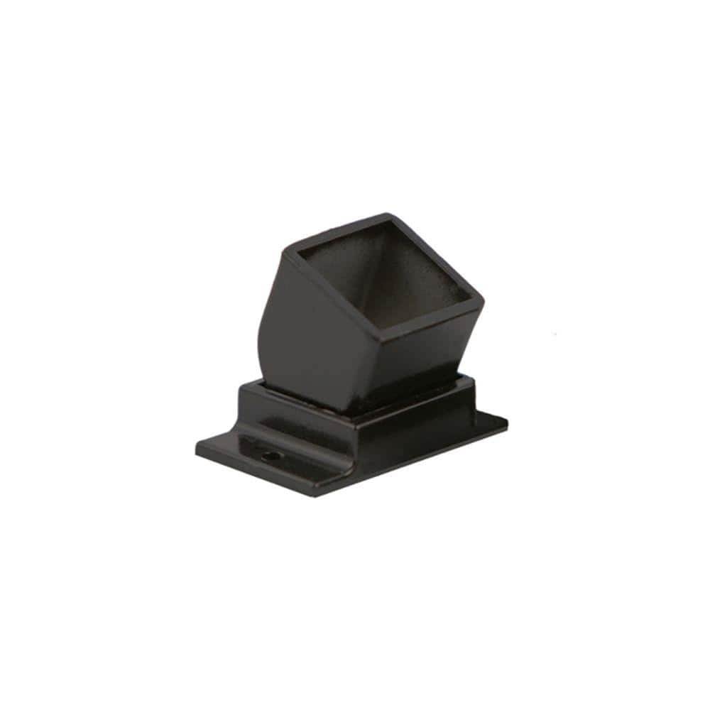 FORGERIGHT Black Aluminum Fence Adjustable Wall Mount