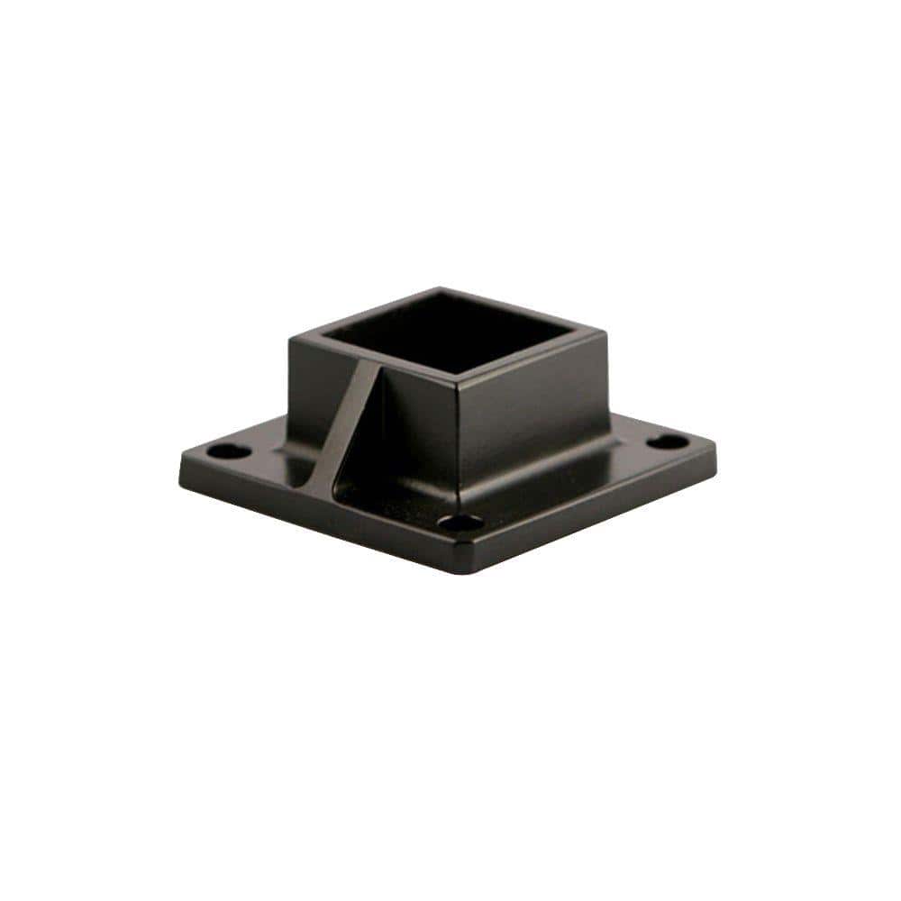 FORGERIGHT Black Aluminum Fence Deck Mount