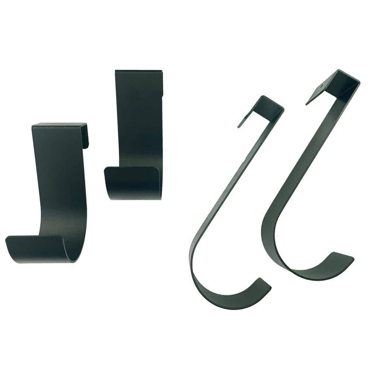 FORGERIGHT 3/4 in.to 1-1/8 in. Aluminum Fence Hook Set, Black