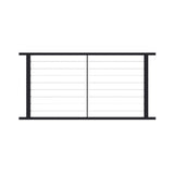 FORTRESS Fe26 Horizontal Cable Rail 34 in. x 6 ft. Black Sand Steel Railing Level Panel