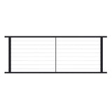 FORTRESS Fe26 Horizontal Cable Rail 34 in. x 8 ft. Black Sand Steel Railing Level Panel