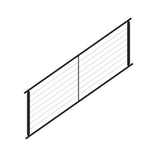 FORTRESS Fe26 Horizontal Cable Rail 34 in. x 8 ft. Black Sand Steel Railing Stair Panel