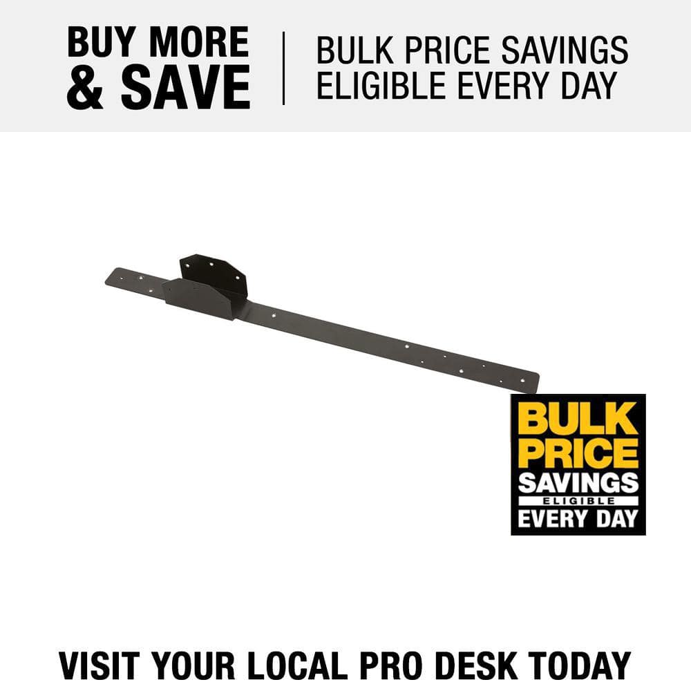 FORTRESS Evolution Steel Black Deck Stair Framing Strap