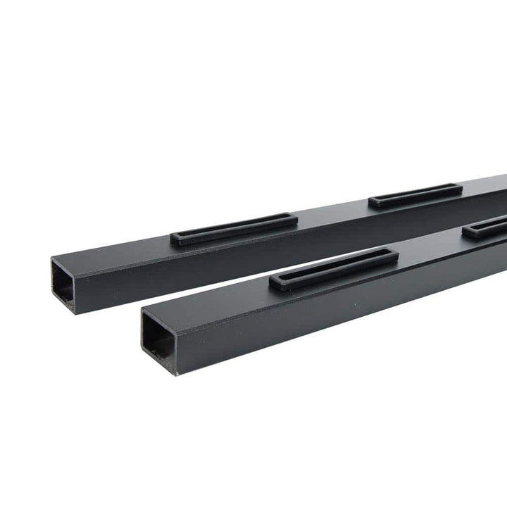 FORTRESS Al13 Home Pure View 6 ft. W x 1.3 in. H Black Sand Rail for Glass Panel (Pair)