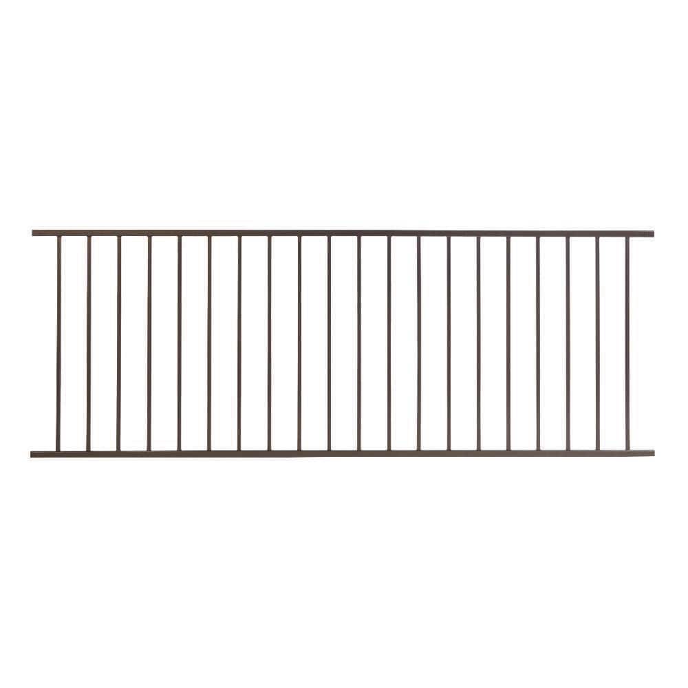 FORTRESS Fe26 34 in. H x 8 ft. W Bronze Steel Railing Level Panel