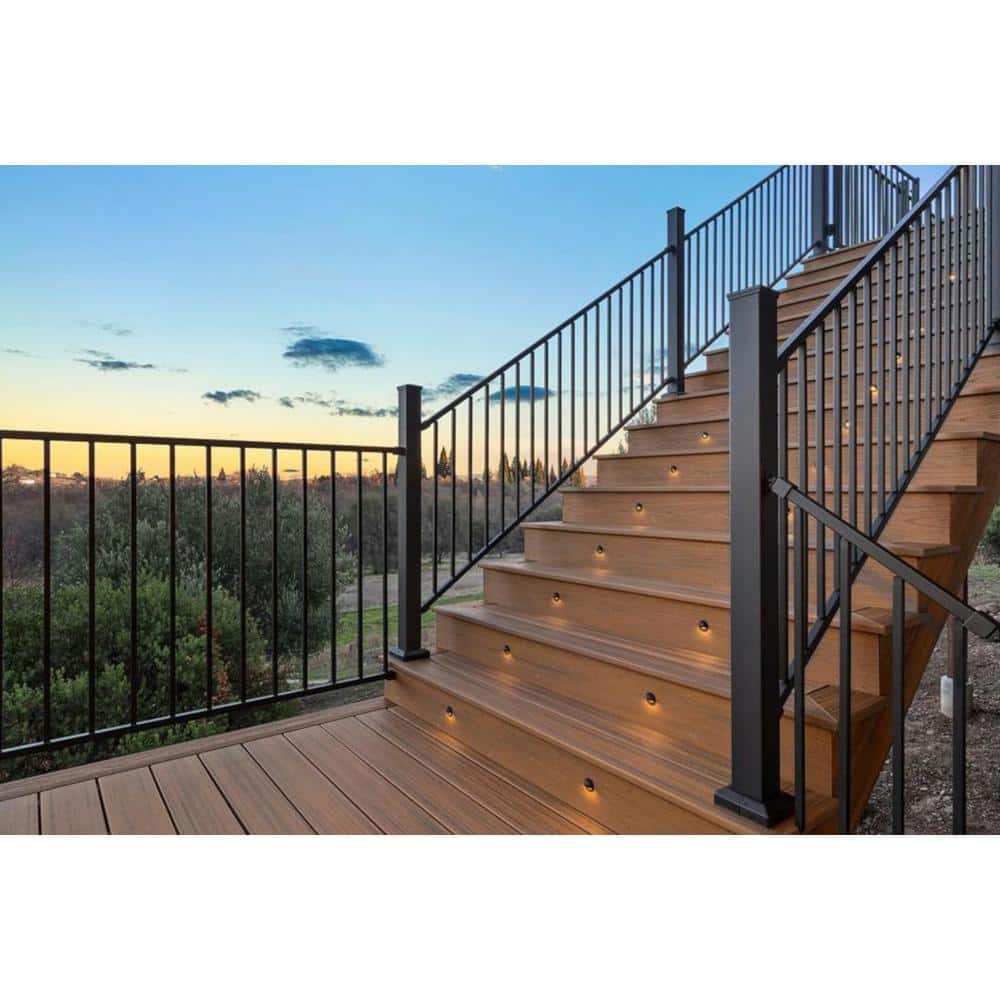 FORTRESS Fe26 34 in. H x 8 ft. W Black Steel Railing Level Panel