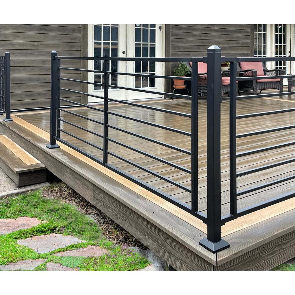 FORTRESS Fe26 Axis 40 in. H x 6 ft. W Black Steel Railing Level Panel Rail Kit