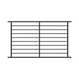 FORTRESS Fe26 Axis 40 in. H x 6 ft. W Black Steel Railing Level Panel Rail Kit