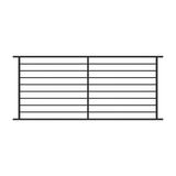 FORTRESS Fe26 Axis 40 in. H x 8 ft. W Black Steel Railing Level Panel