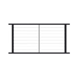 FORTRESS Fe26 Horizontal Cable Rail 34 in. x 4 ft. Black Sand Steel Railing Level Panel