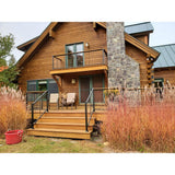 FORTRESS Fe26 Vertical Cable Rail 40 in. x 8 ft. Black Sand Steel Railing Level Panel
